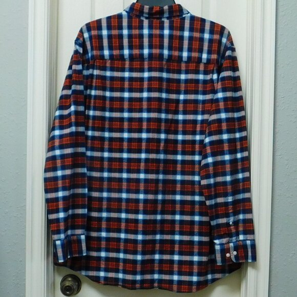 HAWKER RYE Oxford Stretch Flannel Button Down Shirt Plaid Check Mens XXL - Picture 2 of 8